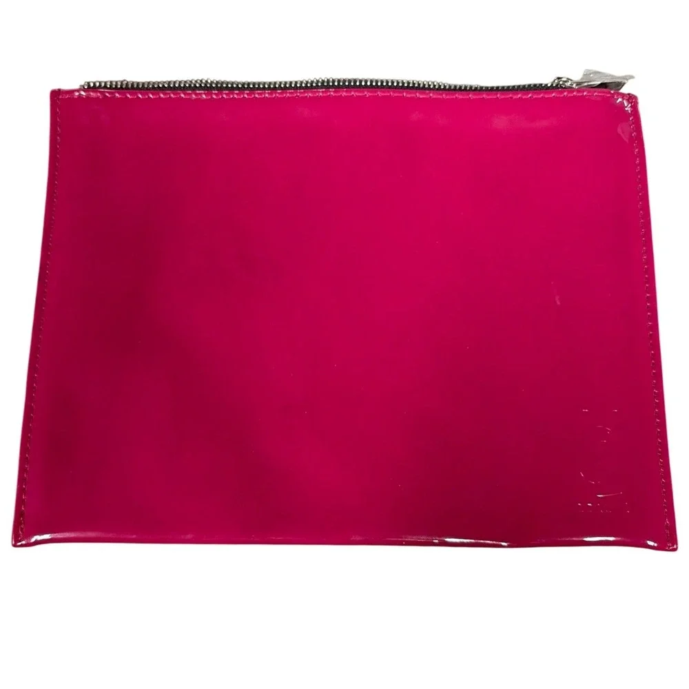 YSL Pouch Women OS Pink Beaute Patent Leather Makeup Bag Clutch Designer SEO